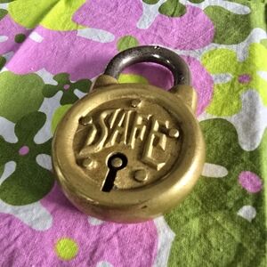 Vintage Brass Safe Padlock
